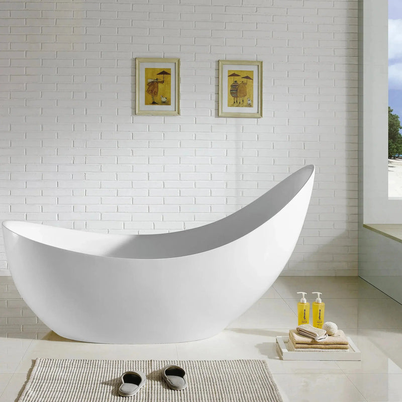 Posh Freestanding Bathtub - Overflow - Aqualux Bathrooms- Poseidon