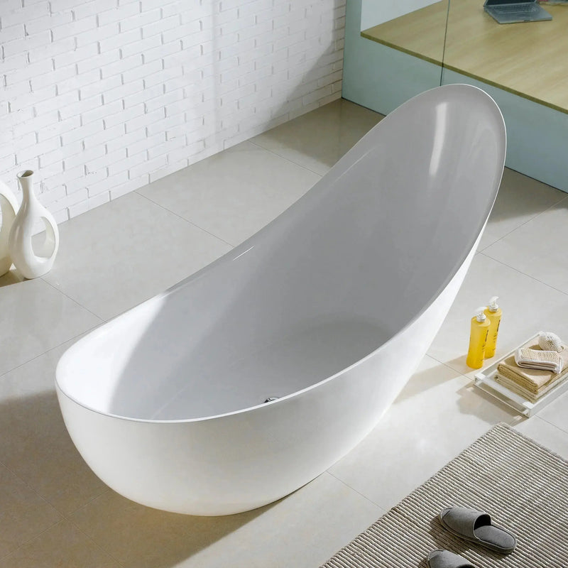 Posh Freestanding Bathtub - Overflow - Aqualux Bathrooms- Poseidon