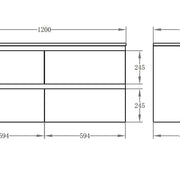Stella Pvc Floor Standing 1200 - Aqualux Bathrooms- Poseidon