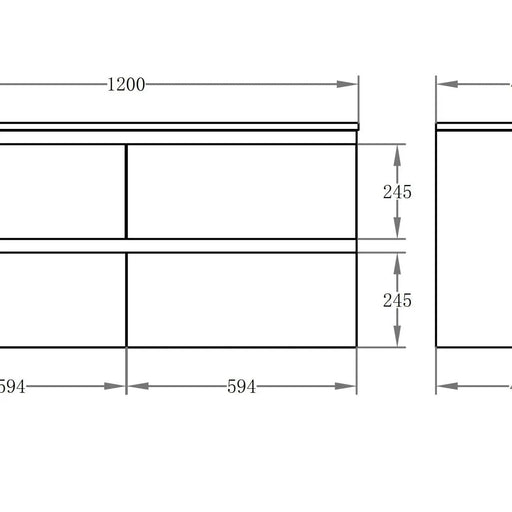 Stella Pvc Floor Standing 1200 - Aqualux Bathrooms- Poseidon