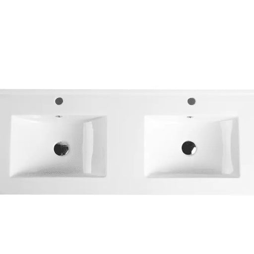 Mercio 1200mm Double Bowl Ceramic Top - Aqualux Bathrooms- Mercio