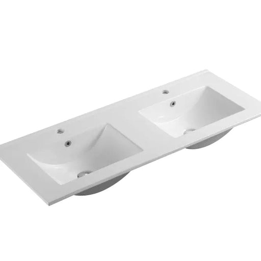 Mercio 1500mm Double Bowl Ceramic Top - Aqualux Bathrooms- Mercio