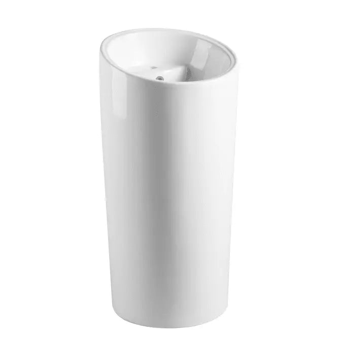 Zento 45 Round Pedestal Basin - Aqualux Bathrooms- Mercio