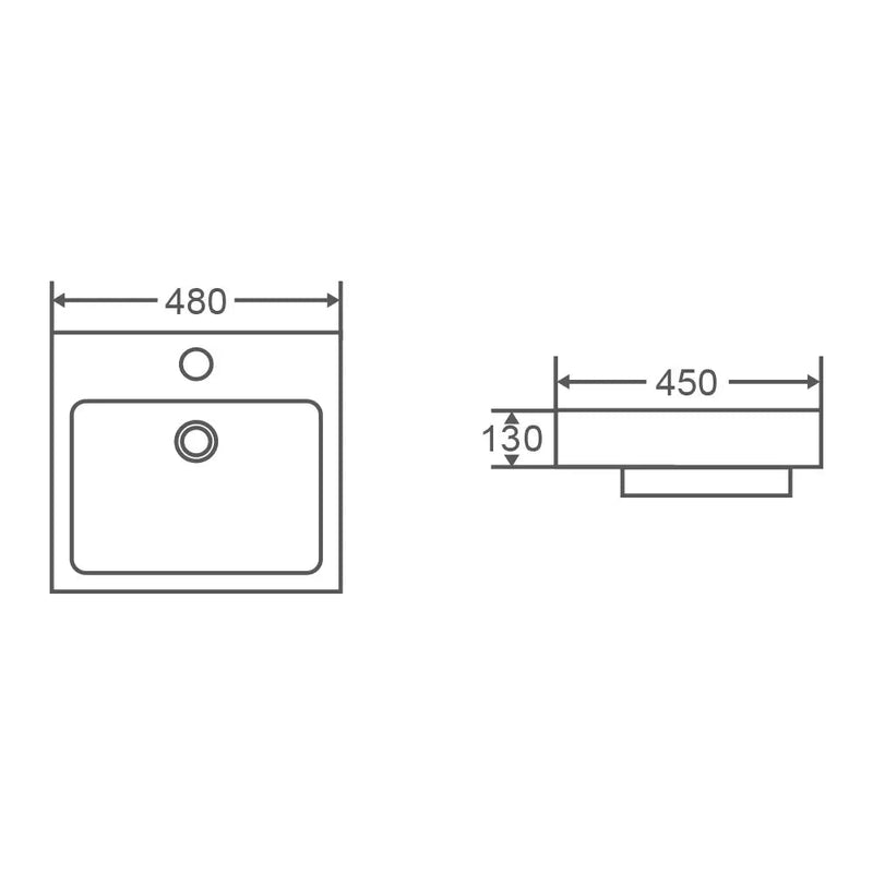 Kada 48M Insert Basin - Aqualux Bathrooms- Mercio