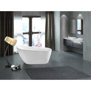 Belbagno - Belbagno Romano Freestanding Bathtub 1700mm - Semi Gloss White - Aqualux Bathrooms