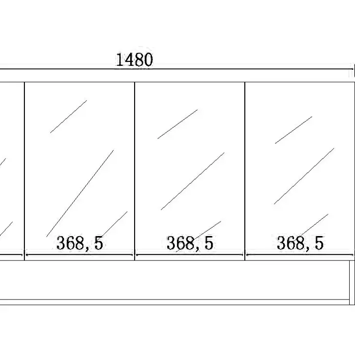 Stella Four Doors Shaving Cabinet 1500mm - Aqualux Bathrooms- Poseidon