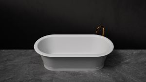 Pietra Bianca Rome Freestanding Stone Bath - view 5