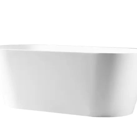 ISEO 1300mm Ultra-Slim Freestanding Gloss White Bathtub - Aqualux Bathrooms- Mercio