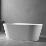 ISEO 1300mm Ultra-Slim Freestanding Gloss White Bathtub - Aqualux Bathrooms- Mercio