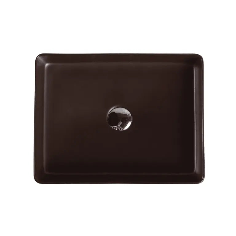 Etna Cappuccino Above Counter Rectangular Basin - Aqualux Bathrooms- Mercio