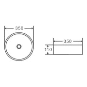 Sasso Matt Black Above Counter Round Basin - Aqualux Bathrooms- Mercio