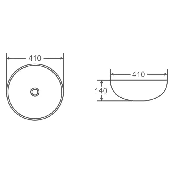 Trier 67 Art Gold Above Counter Round Basin - Aqualux Bathrooms- Mercio