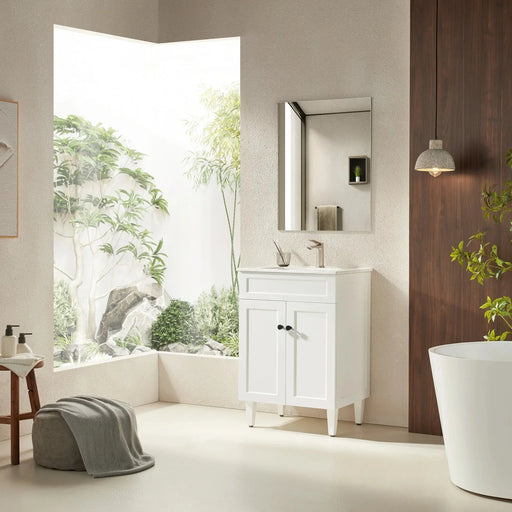 Harrington Freestanding Vanity 600mm (Matte White) - Aqualux Bathrooms- Poseidon
