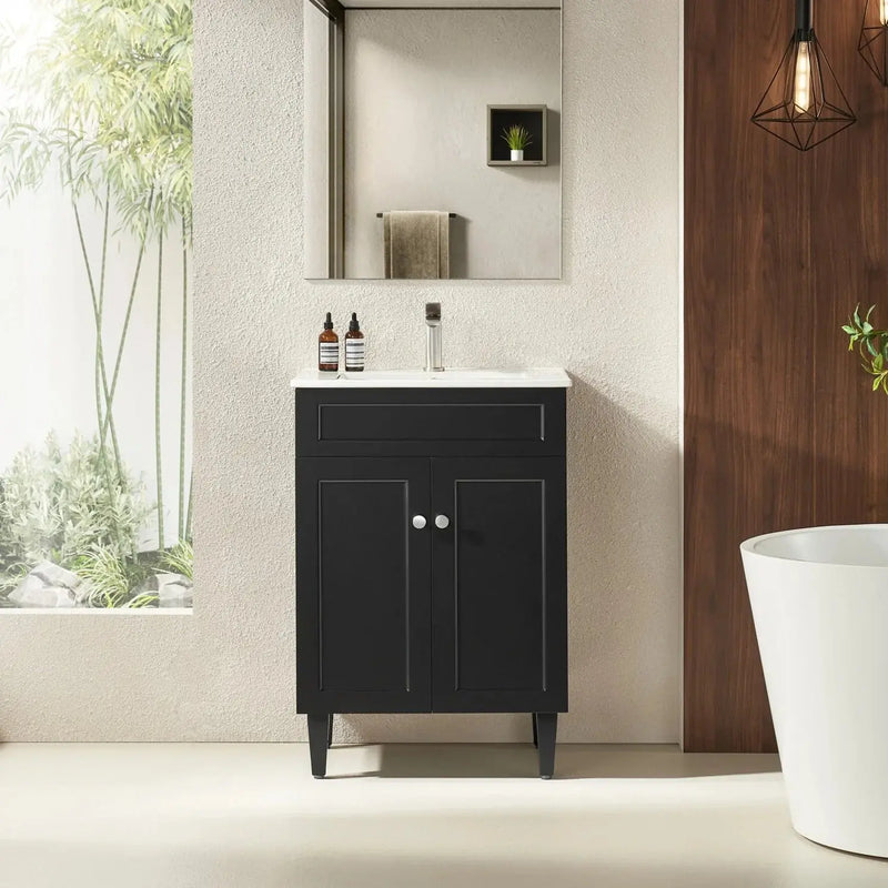 Poseidon Harrington Freestanding Vanity 600mm (Matte Black) Poseidon