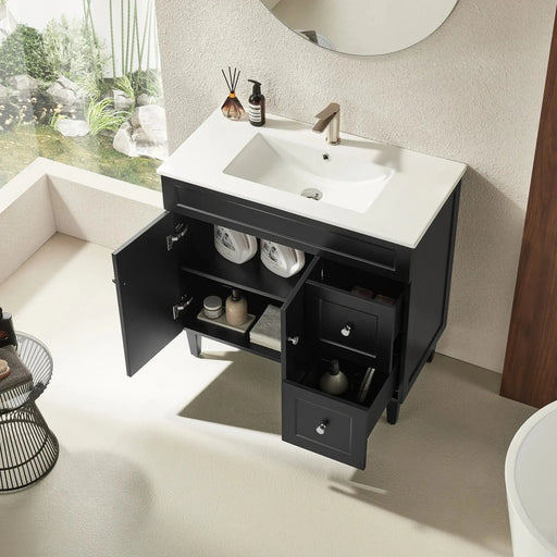 Poseidon Harrington Freestanding Vanity 900mm (Matte Black) Poseidon