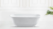 Belbagno - Belbagno Baden Freestanding Bathtub 1700mm - Semi Gloss White - Aqualux Bathrooms