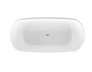 Belbagno - Belbagno Baden Freestanding Bathtub 1700mm - Semi Gloss White - Aqualux Bathrooms