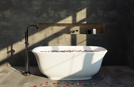 Belbagno - Belbagno Baden Freestanding Bathtub 1700mm - Semi Gloss White - Aqualux Bathrooms