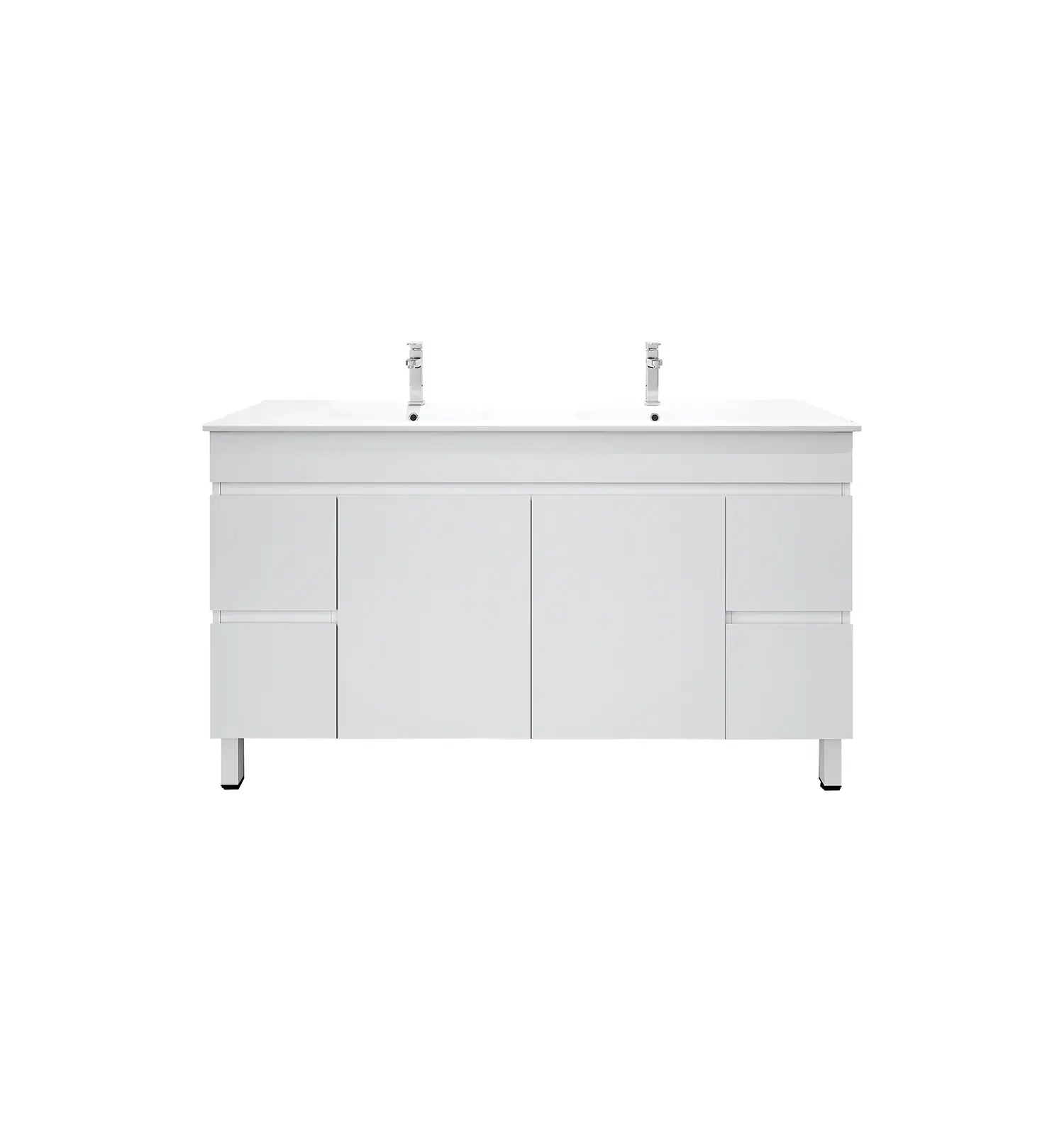 Mercio - BIANCA PVC Freestanding Vanity Cabinet 150cm (Gloss White) - Aqualux Bathrooms