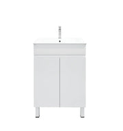 Mercio - BIANCA SLIM Freestanding Vanity 600mm (Gloss White) - Aqualux Bathrooms