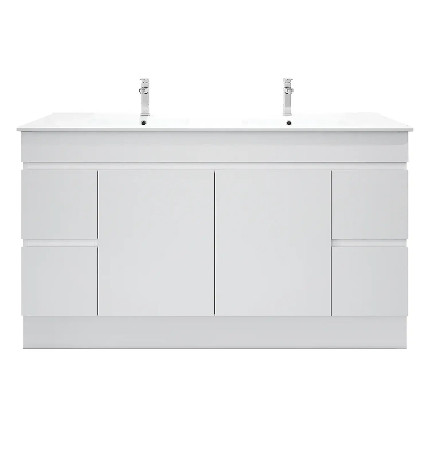 Mercio - BIANCA PVC Freestanding Vanity Cabinet 150cm (Gloss White) - Aqualux Bathrooms