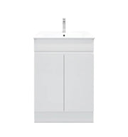 Mercio - BIANCA SLIM Freestanding Vanity 600mm (Gloss White) - Aqualux Bathrooms