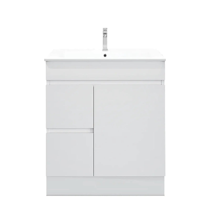 Mercio - BIANCA Slim Freestanding Vanity 750mm (Gloss White) - Aqualux Bathrooms
