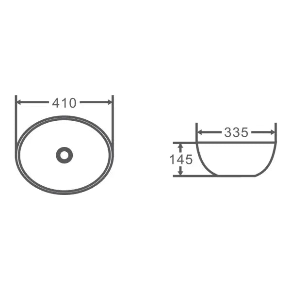 Boat 41 Oval Above Counter Basin - Aqualux Bathrooms- Mercio
