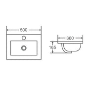 Kada 50M Insert Basin - Aqualux Bathrooms- Mercio