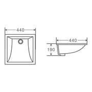 Nue 44 Under Counter Basin - Aqualux Bathrooms- Mercio
