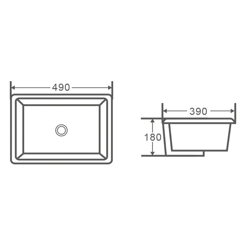 Nue 49 Under Counter Basin - Aqualux Bathrooms- Mercio