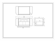 Mercio - Rome Wall Hung Vanity Matte White 900mm - Aqualux Bathrooms