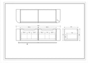 Mercio - Rome Wall Hung Vanity Matte White 1500mm - Aqualux Bathrooms
