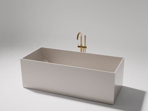 Pietra Bianca Cube Freestanding Stone Bath