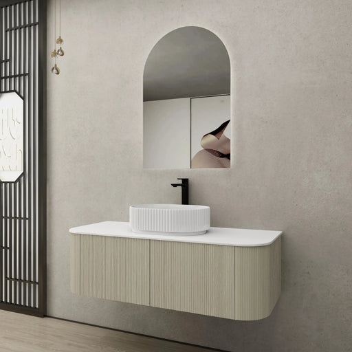 Bronte Wall Hung Vanity 1200 (Coastal Oak) - Aqualux Bathrooms- Poseidon
