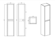 Belbagno Alexandra Wall Hung Tall Boy 1760mm - Silver Oak - Aqualux Bathrooms- Belbagno