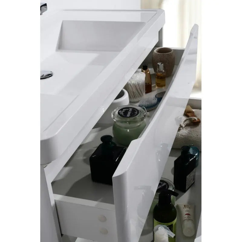 Belbagno Belbagno Ancona Wall Hung Vanity 600mm - Gloss White Belbagno