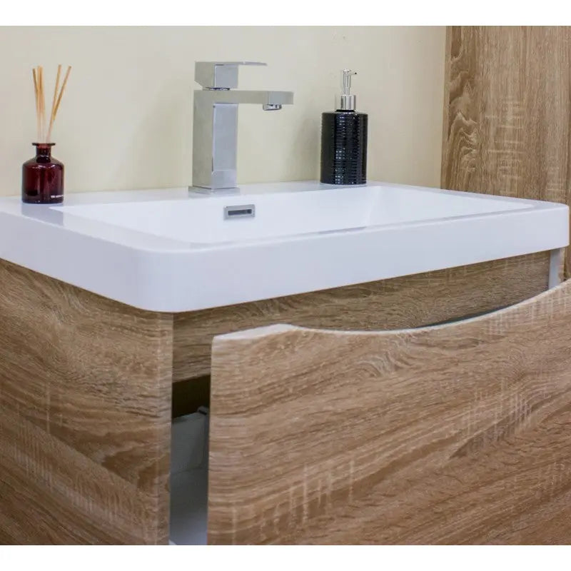 Belbagno Belbagno Ancona Wall Hung Vanity 900mm - White Oak Belbagno