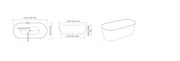 ARVO White Freestanding Bathtub - Aqualux Bathrooms- Mercio