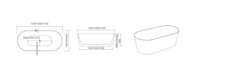 ARVO White Freestanding Bathtub - Aqualux Bathrooms- Mercio