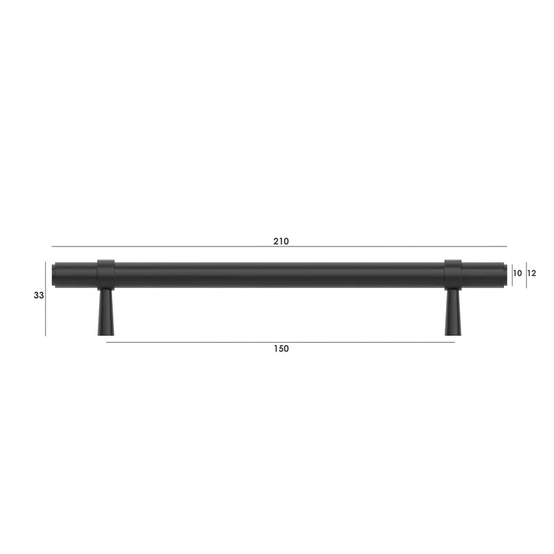 OTTI ASTOR HANDLE MATTE BLACK (MULTIPLE SIZES AVAILABLE)