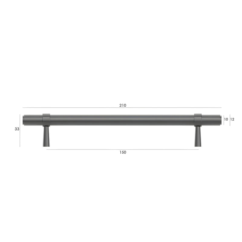 OTTI ASTOR HANDLE GUN METAL (MULTIPLE SIZES AVAILABLE)