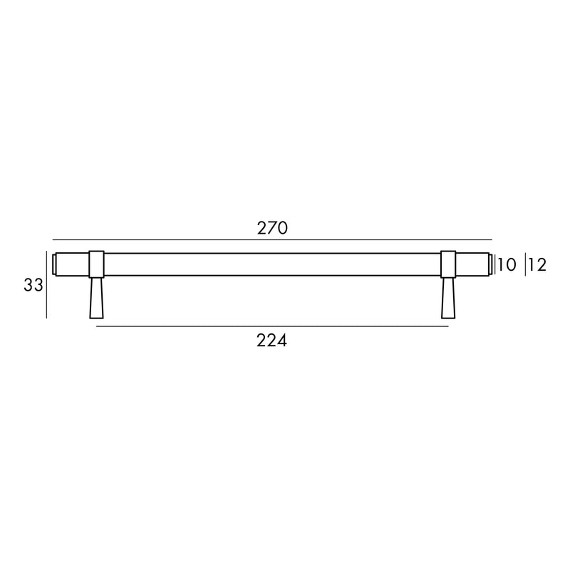 OTTI ASTOR HANDLE BRUSHED BRASS (MULTIPLE SIZES AVAILABLE)