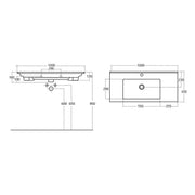 Belbagno Atria De Luxe Wall Hung / Freestanding Vanity 1000mm -  White Pattern - Aqualux Bathrooms- Belbagno