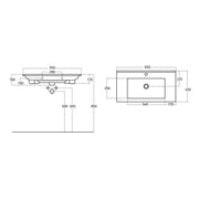 Belbagno Atria Neo Wall Hung / Freestanding Vanity 850mm -  Gloss Black - Aqualux Bathrooms- Belbagno