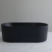 Ally Groove Oval Freestanding Bathtub 1700mm (No Overflow) - Aqualux Bathrooms- Poseidon