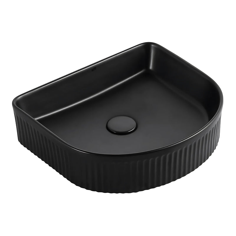 OTTI ARCHIE CERAMIC ABOVE COUNTER BASIN MATTE BLACK 415MM