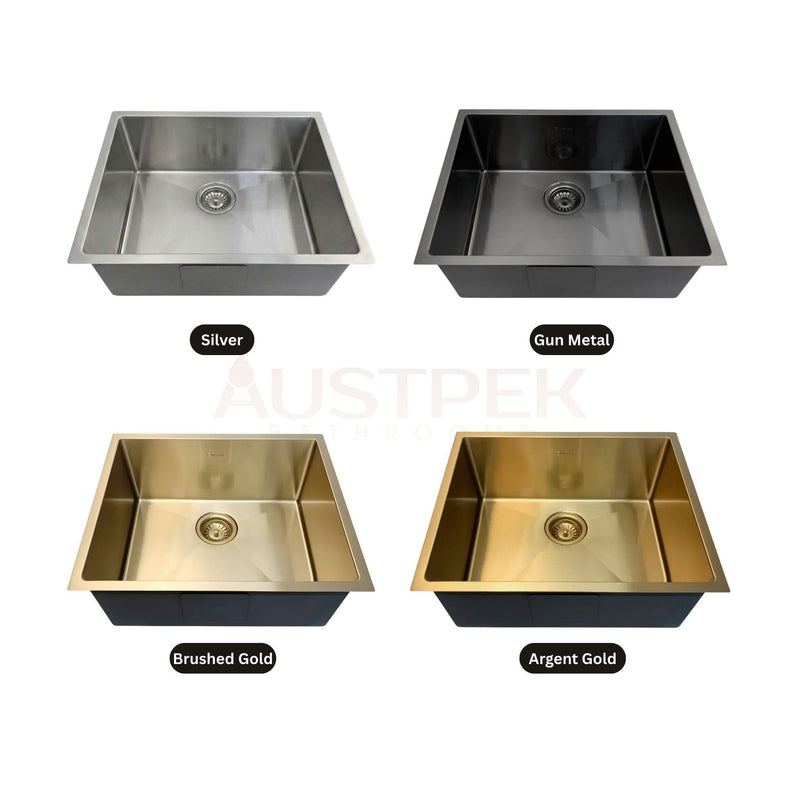 OTTI AXON 58S SINGLE BOWL KITCHEN AND LAUNDRY SINK GUN METAL 580MM