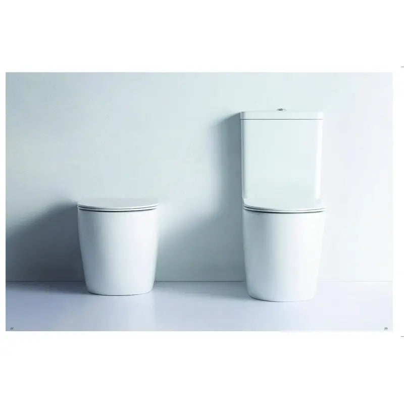 Belbagno - Belbagno Alexander-R Wall Hung Pan 540mm - Gloss White - Aqualux Bathrooms