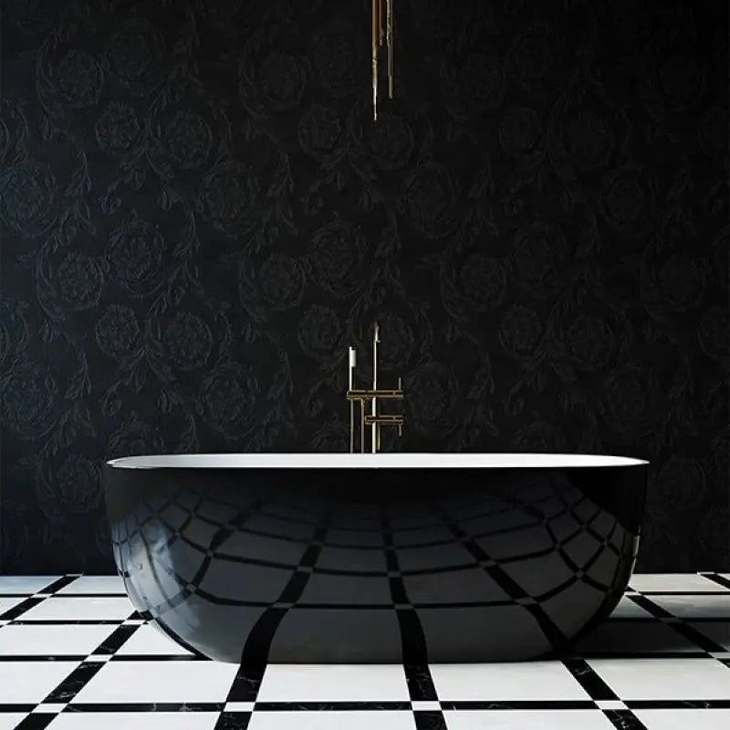 Belbagno - Belbagno Sapphire Freestanding Bathtub 1650mm - Semi Gloss Black - Aqualux Bathrooms